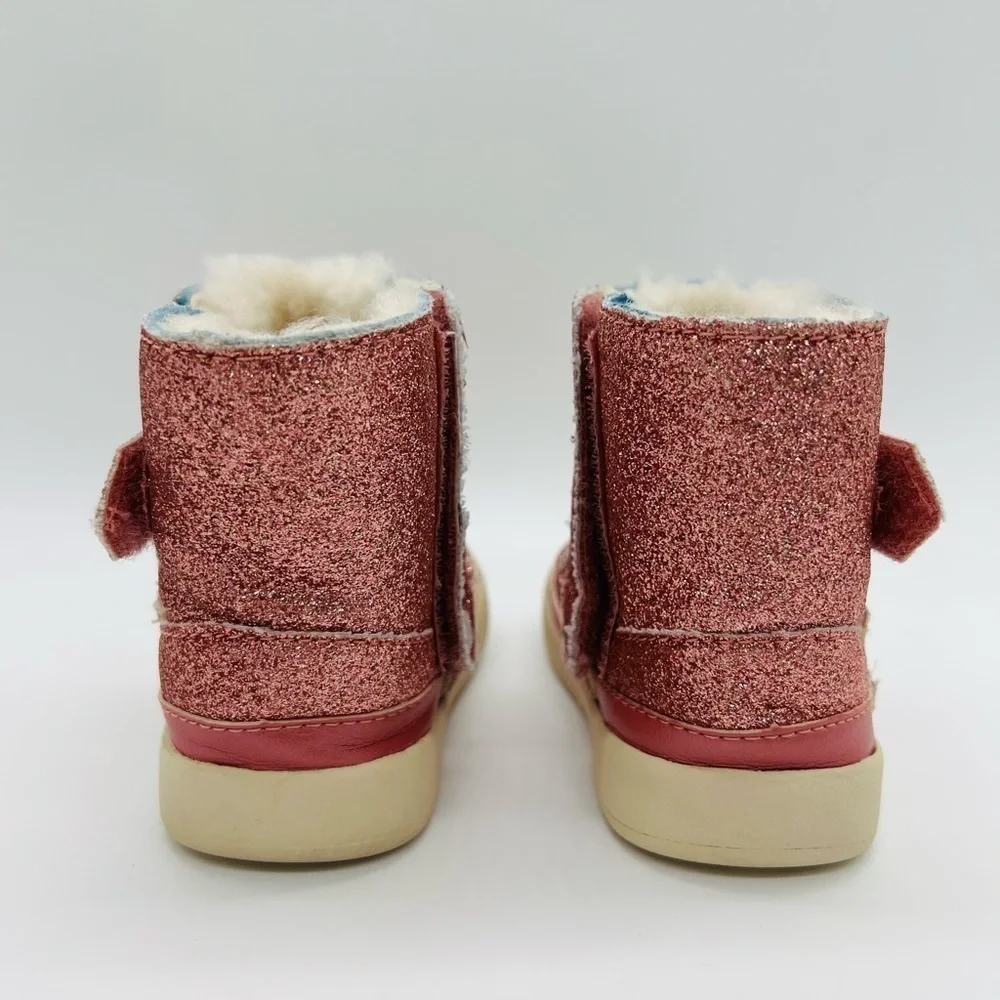 UGG PINK SPARKLY BABY GIRL BOOTS SIZE 2/3